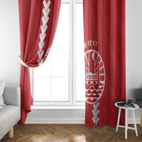 Custom Tahiti Football Window Curtain Go Toa Aito LT14 - Polynesian Pride