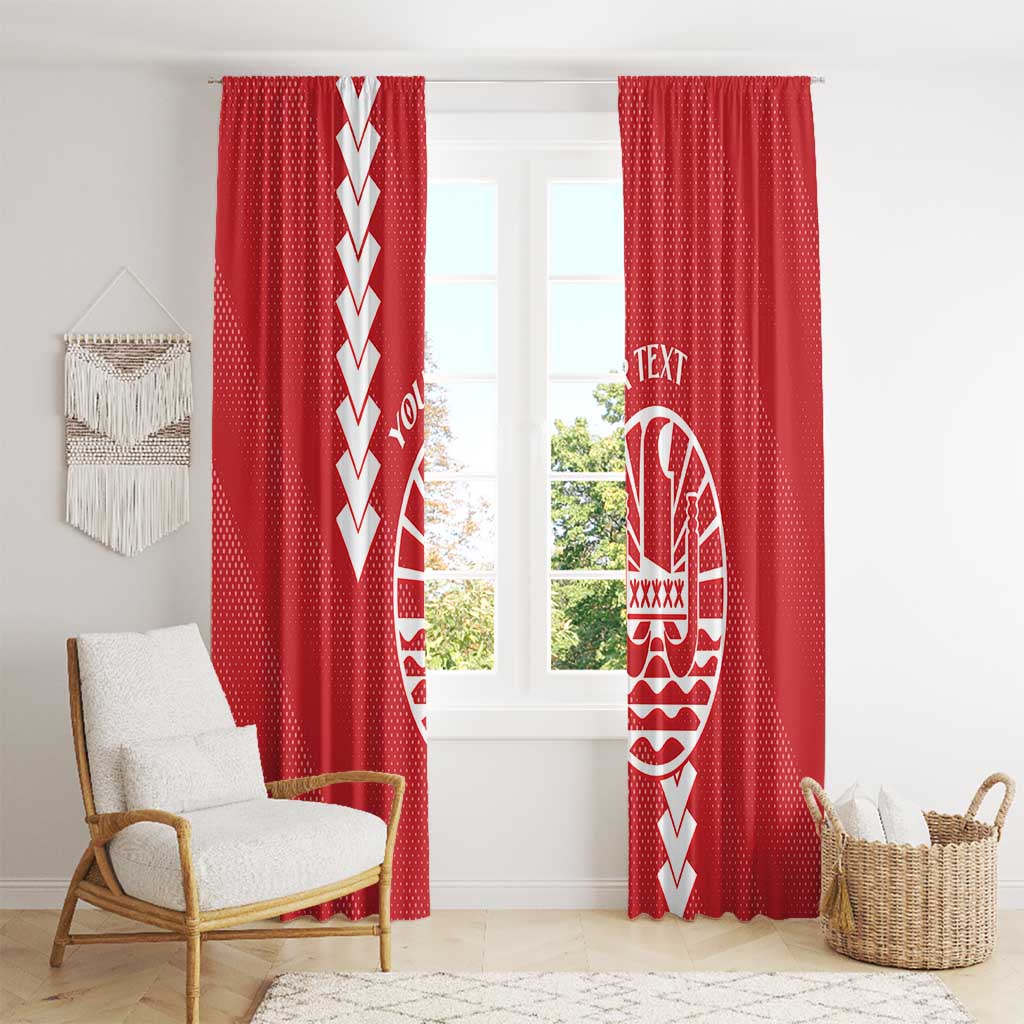 Custom Tahiti Football Window Curtain Go Toa Aito LT14 - Polynesian Pride