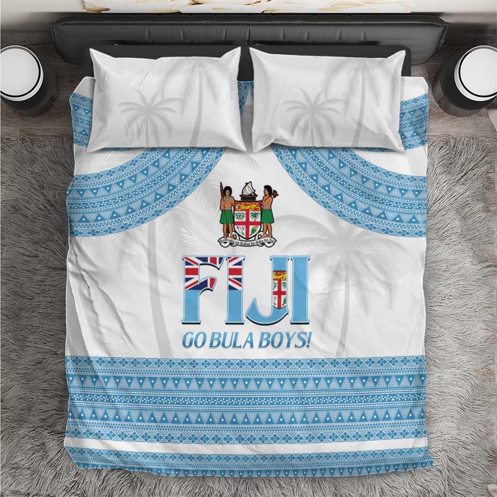 Fiji Tapa Football Bedding Set Go Bula Boy! LT14 White - Polynesian Pride