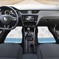 Fiji Tapa Football Car Mats Go Bula Boy! LT14 Set 2pcs - Front White - Polynesian Pride