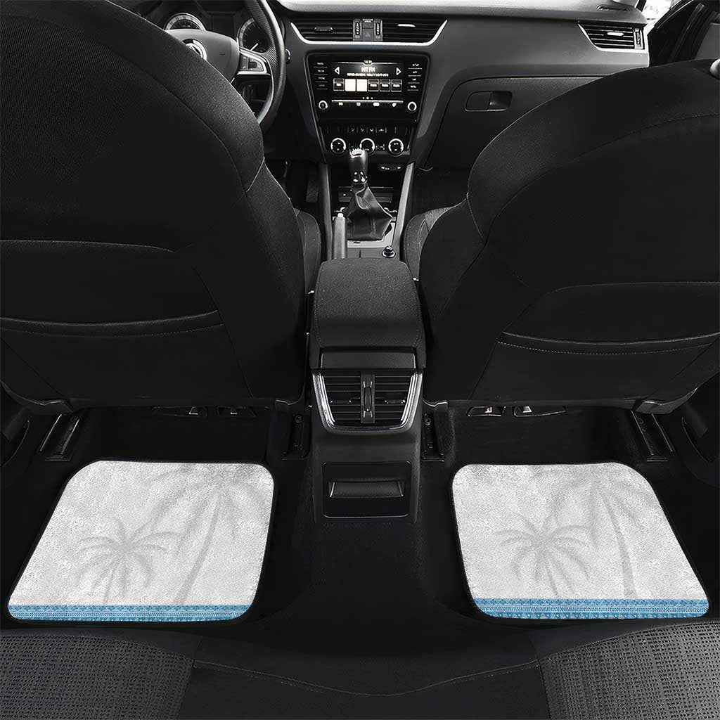 Fiji Tapa Football Car Mats Go Bula Boy! LT14 Set 2pcs - Back White - Polynesian Pride
