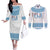 Custom Fiji Tapa Football Couples Matching Off The Shoulder Long Sleeve Dress and Long Sleeve Button Shirt Go Bula Boy!