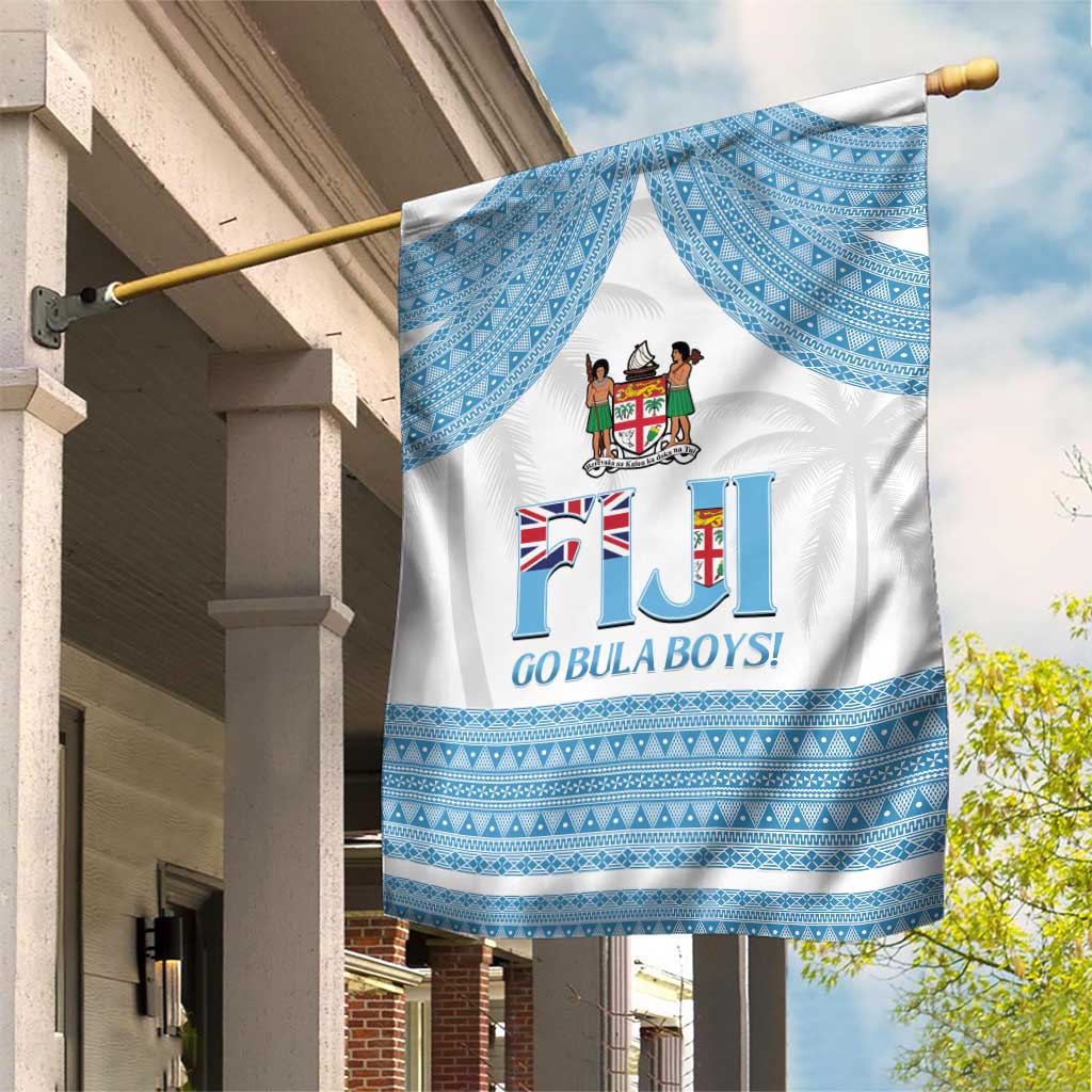 Fiji Tapa Football Garden Flag Go Bula Boy! LT14 House Flag White - Polynesian Pride