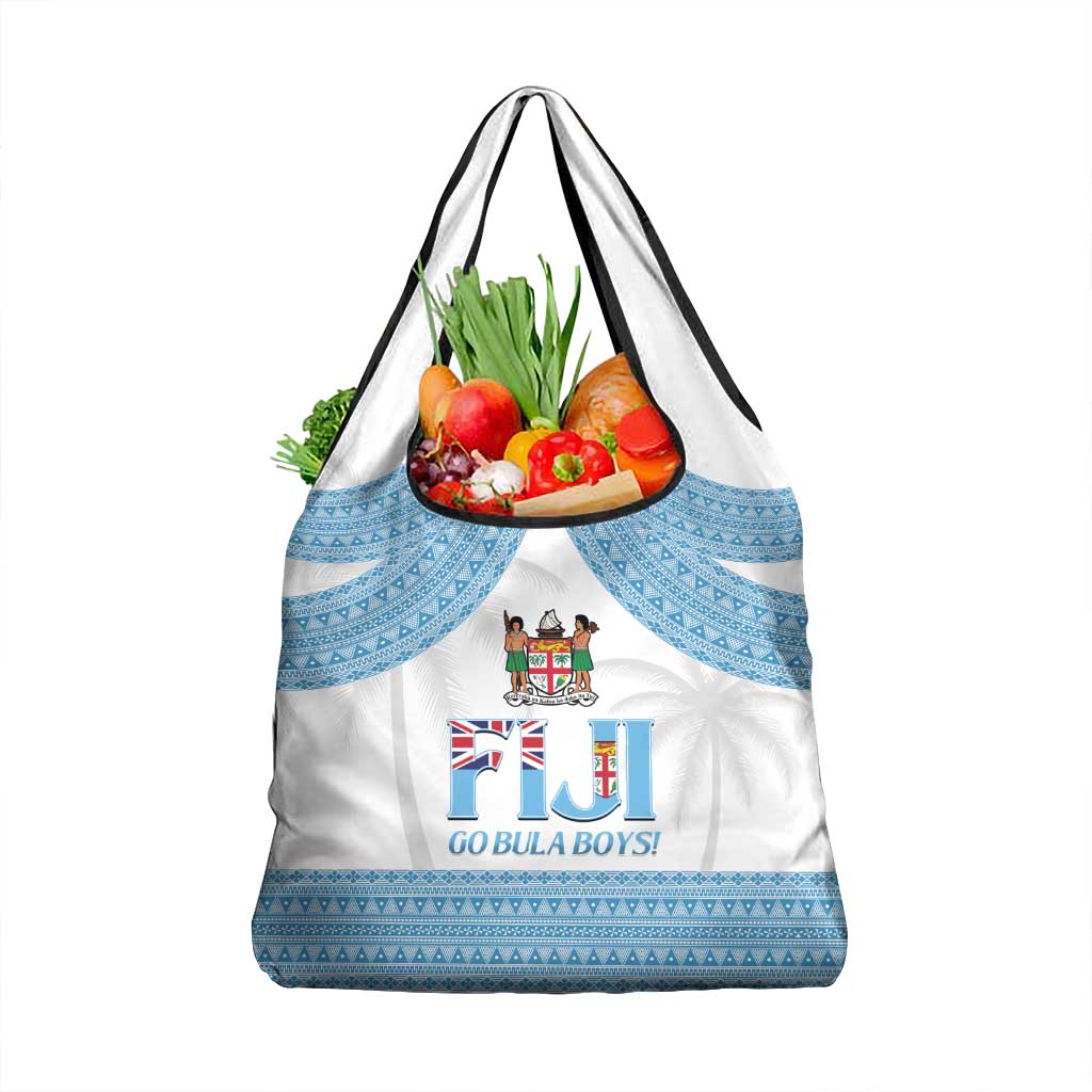 Fiji Tapa Football Grocery Bag Go Bula Boy! LT14 1-pack One Size White - Polynesian Pride