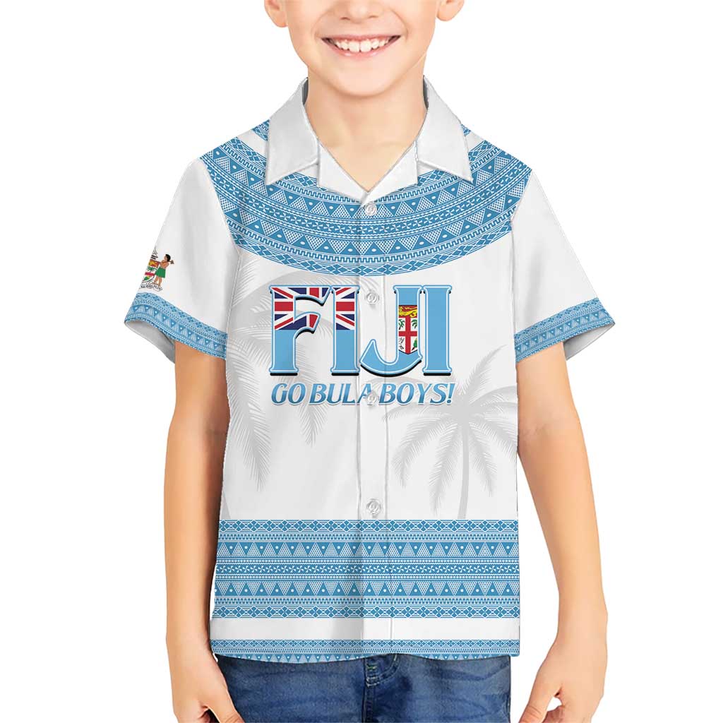 Custom Fiji Tapa Football Kid Hawaiian Shirt Go Bula Boy! LT14 Kid White - Polynesian Pride