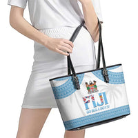 Fiji Tapa Football Leather Tote Bag Go Bula Boy! LT14 - Polynesian Pride