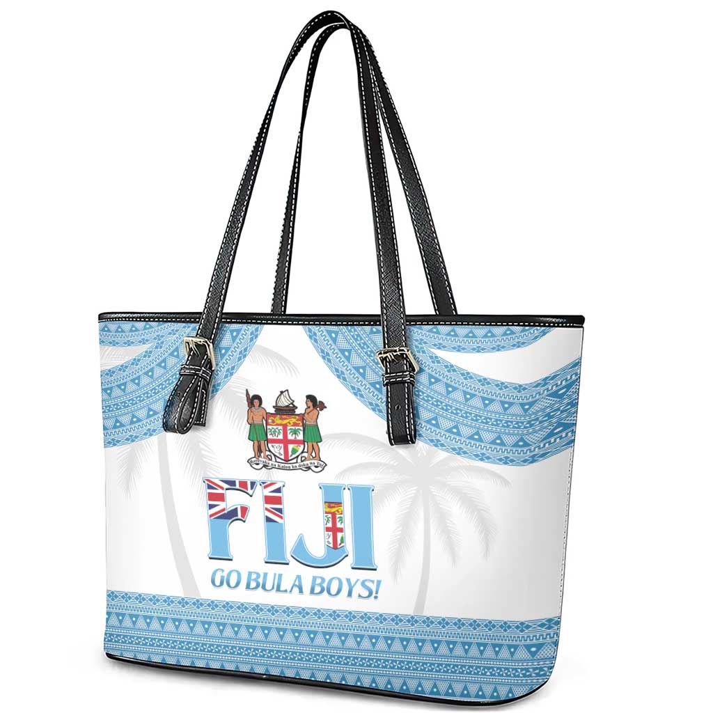Fiji Tapa Football Leather Tote Bag Go Bula Boy! LT14 - Polynesian Pride