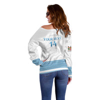 Custom Fiji Tapa Football Off Shoulder Sweater Go Bula Boy! LT14 - Polynesian Pride