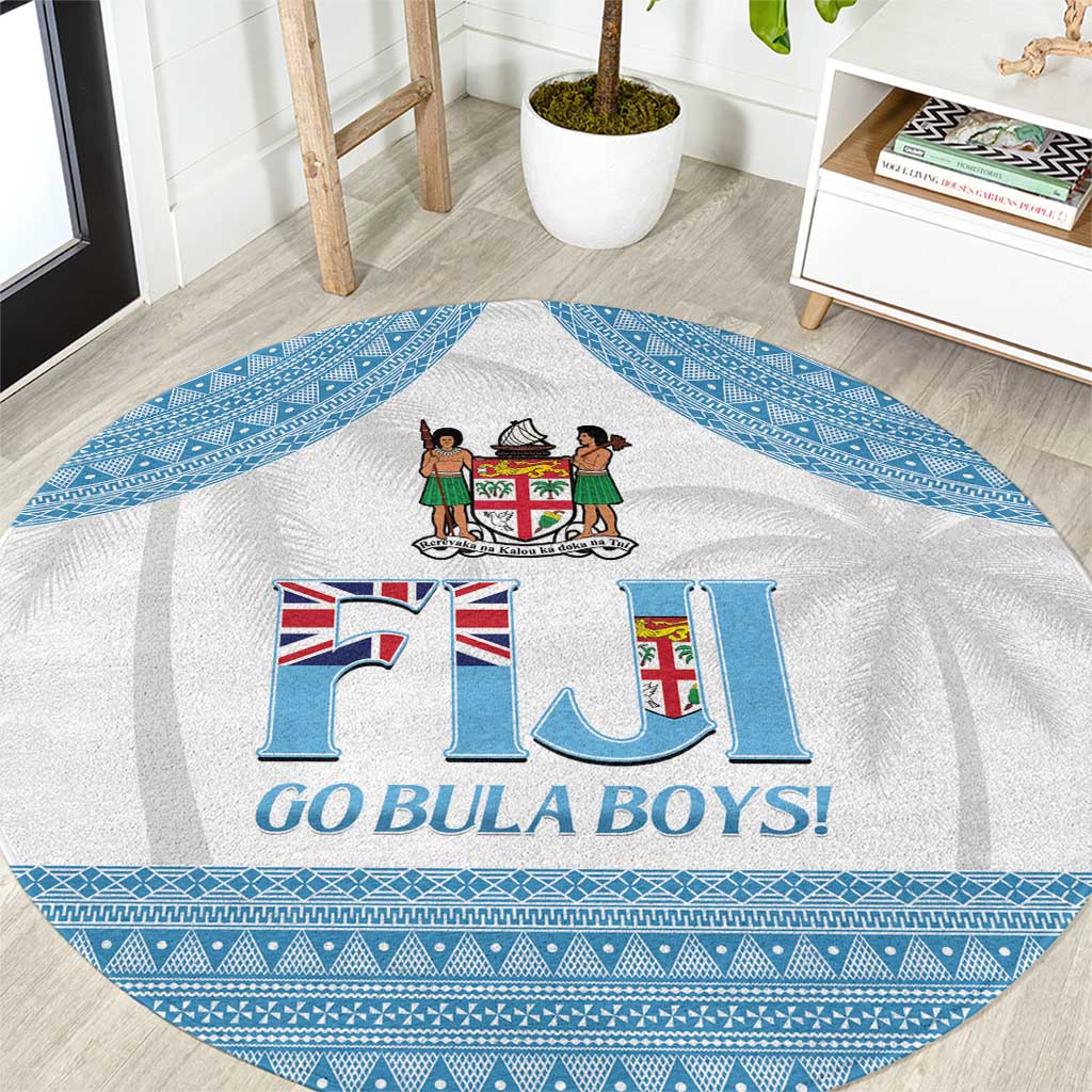 Custom Fiji Tapa Football Round Carpet Go Bula Boy!