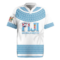 Custom Fiji Tapa Football Rugby Jersey Go Bula Boy! LT14 White - Polynesian Pride