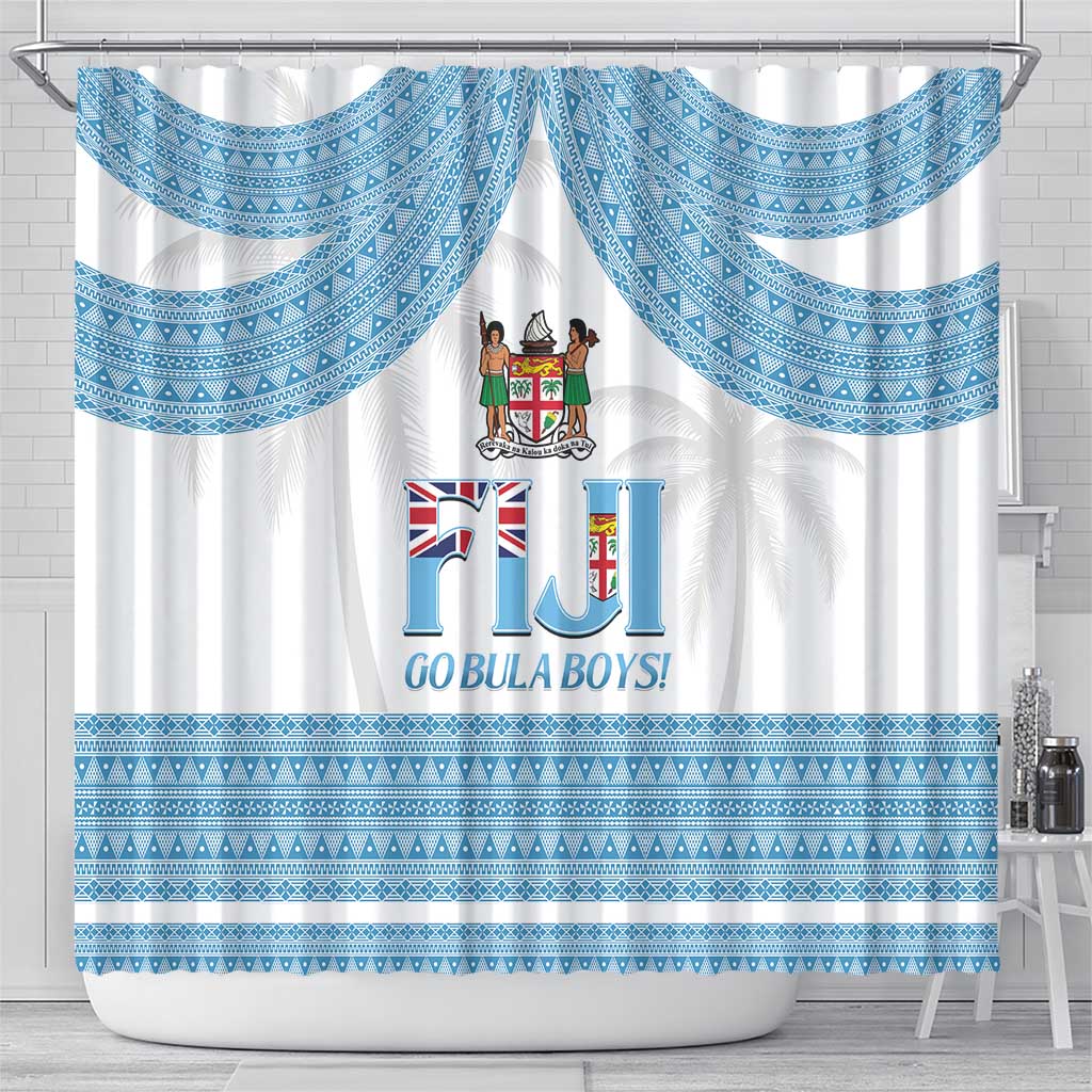Fiji Tapa Football Shower Curtain Go Bula Boy! LT14 - Polynesian Pride