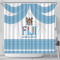 Fiji Tapa Football Shower Curtain Go Bula Boy! LT14 - Polynesian Pride