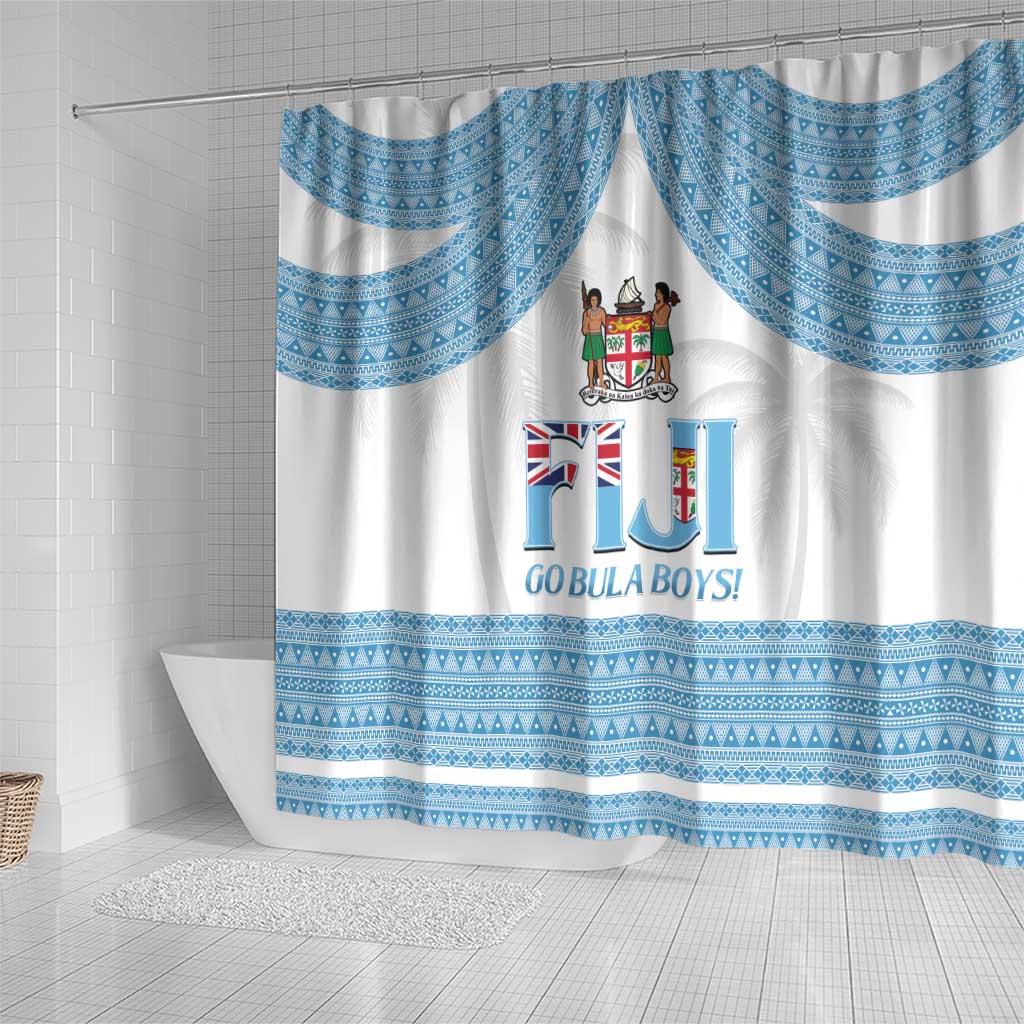 Fiji Tapa Football Shower Curtain Go Bula Boy! LT14 - Polynesian Pride