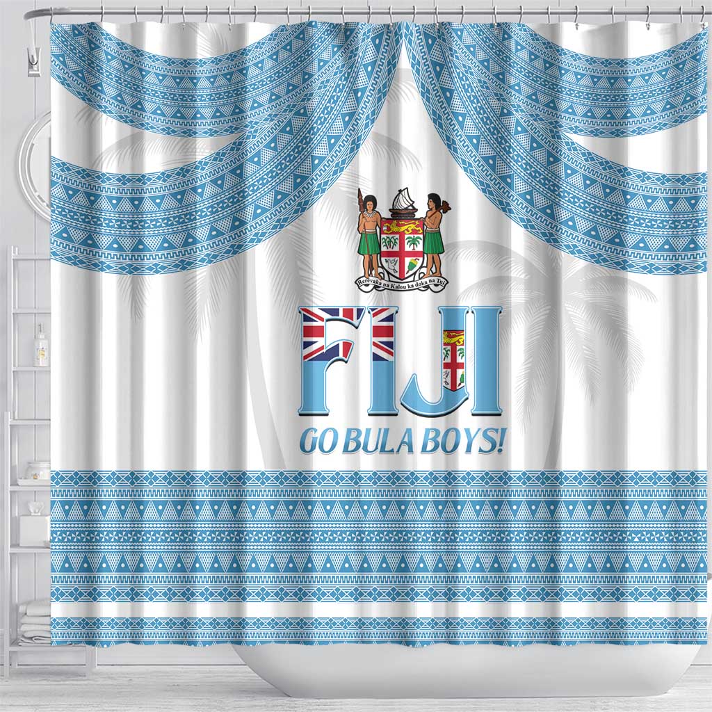 Fiji Tapa Football Shower Curtain Go Bula Boy! LT14 - Polynesian Pride