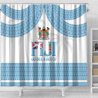 Fiji Tapa Football Shower Curtain Go Bula Boy! LT14 - Polynesian Pride