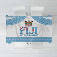 Fiji Tapa Football Tablecloth Go Bula Boy! LT14 White - Polynesian Pride