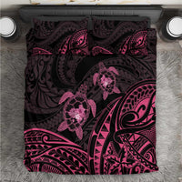 Pink Black Polynesia Floral Sea Turtle Bedding Set LT14 Black - Polynesian Pride
