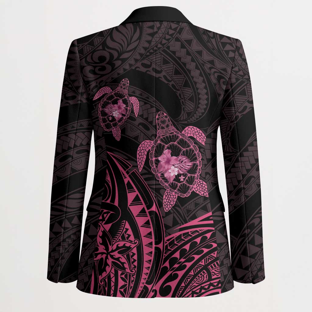 Pink Black Polynesia Floral Sea Turtle Blazer LT14 - Polynesian Pride