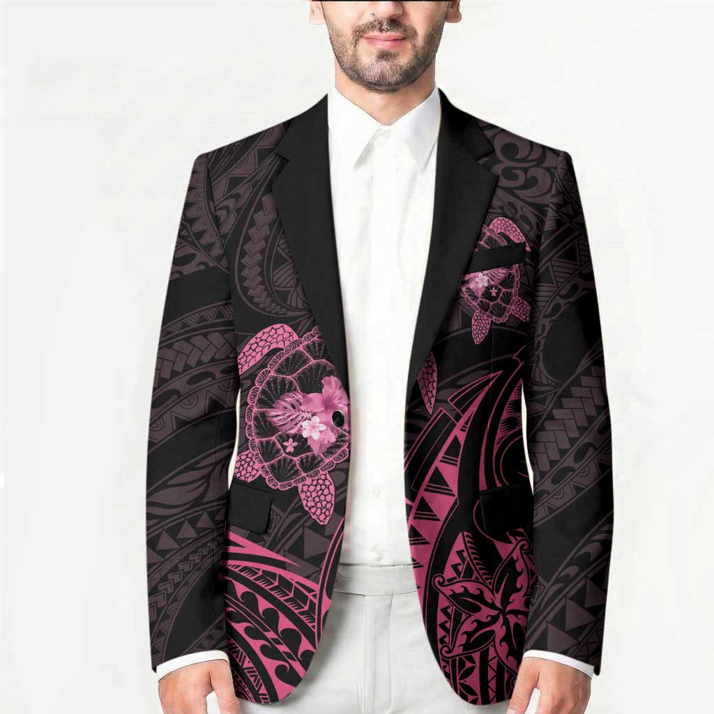 Pink Black Polynesia Floral Sea Turtle Blazer LT14 - Polynesian Pride
