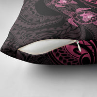 Pink Black Polynesia Floral Sea Turtle Pillow Cover LT14 - Polynesian Pride