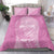 Custom New Zealand Silver Fern Rugby 2025 Bedding Set All Black Aotearoa Maori Pink