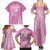 Custom New Zealand Silver Fern Rugby 2025 Family Matching Summer Maxi Dress and Hawaiian Shirt All Black Aotearoa Maori Pink