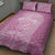 Custom New Zealand Silver Fern Rugby 2025 Quilt Bed Set All Black Aotearoa Maori Pink