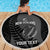 Custom New Zealand Silver Fern Rugby 2025 Beach Blanket Go Champions Aotearoa Maori Black