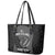 Custom New Zealand Silver Fern Rugby 2025 Leather Tote Bag Go Champions Aotearoa Maori Black