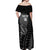 Custom New Zealand Silver Fern Rugby 2025 Off Shoulder Maxi Dress Go Champions Aotearoa Maori Black