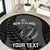 Custom New Zealand Silver Fern Rugby 2025 Round Carpet Go Champions Aotearoa Maori Black