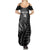 Custom New Zealand Silver Fern Rugby 2025 Summer Maxi Dress Go Champions Aotearoa Maori Black