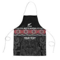 Custom New Zealand Silver Fern Rugby Apron All Black Maori Taniko Pattern LT14 Black - Polynesian Pride