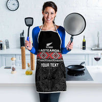 Custom New Zealand Silver Fern Rugby Apron All Black Maori Taniko Pattern LT14 - Polynesian Pride
