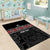 Custom New Zealand Silver Fern Rugby Area Rug All Black Maori Taniko Pattern