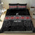 Custom New Zealand Silver Fern Rugby Bedding Set All Black Maori Taniko Pattern