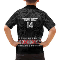 Custom New Zealand Silver Fern Rugby Hawaiian Shirt All Black Maori Taniko Pattern LT14 - Polynesian Pride