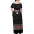 Custom New Zealand Silver Fern Rugby Off Shoulder Maxi Dress All Black Maori Taniko Pattern