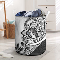 Philippines Eagle Sun Laundry Basket Filipino Agila Polynesian Tattoo Black Color LT14 Black - Polynesian Pride