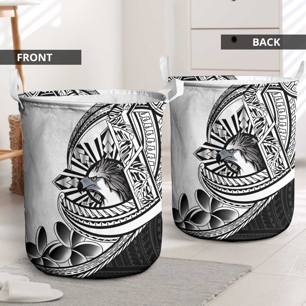 Philippines Eagle Sun Laundry Basket Filipino Agila Polynesian Tattoo Black Color LT14 - Polynesian Pride