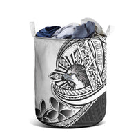 Philippines Eagle Sun Laundry Basket Filipino Agila Polynesian Tattoo Black Color LT14 - Polynesian Pride