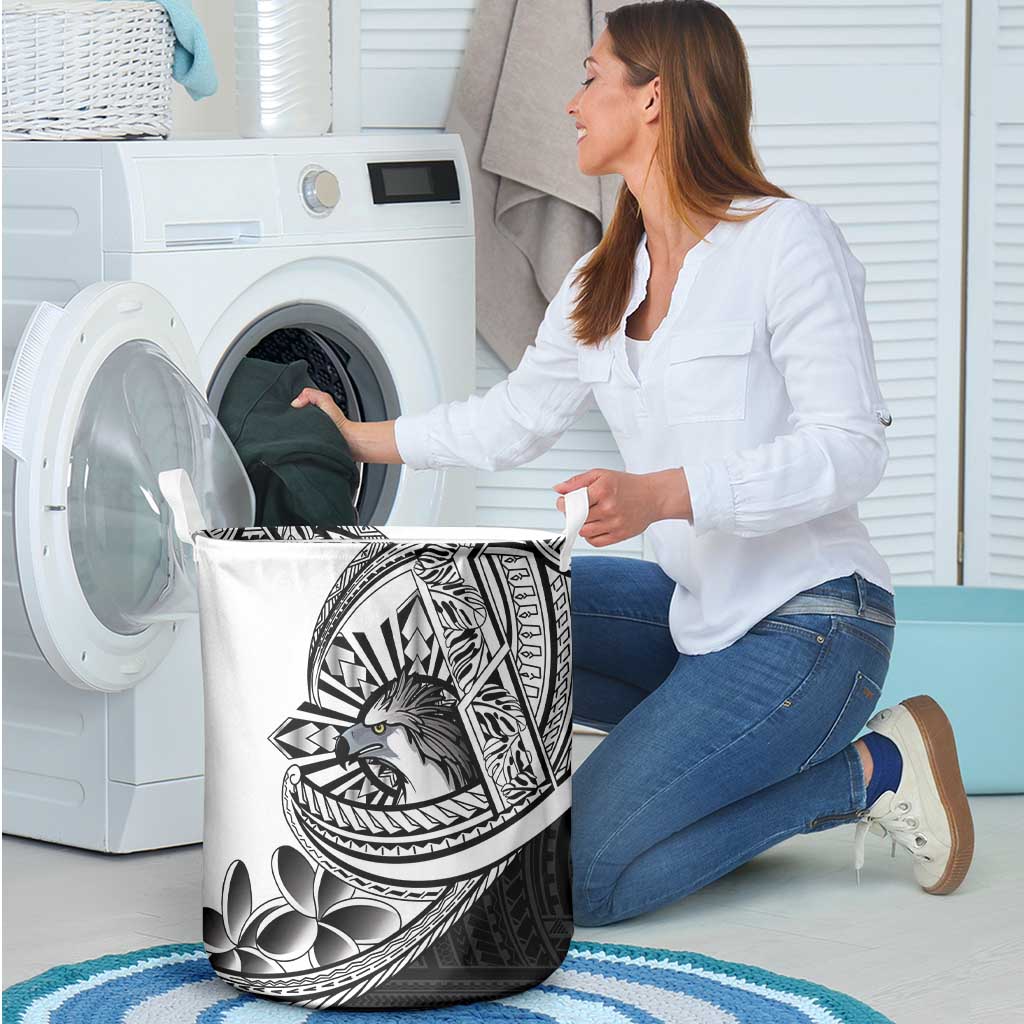 Philippines Eagle Sun Laundry Basket Filipino Agila Polynesian Tattoo Black Color LT14 - Polynesian Pride
