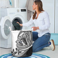Philippines Eagle Sun Laundry Basket Filipino Agila Polynesian Tattoo Black Color LT14 - Polynesian Pride