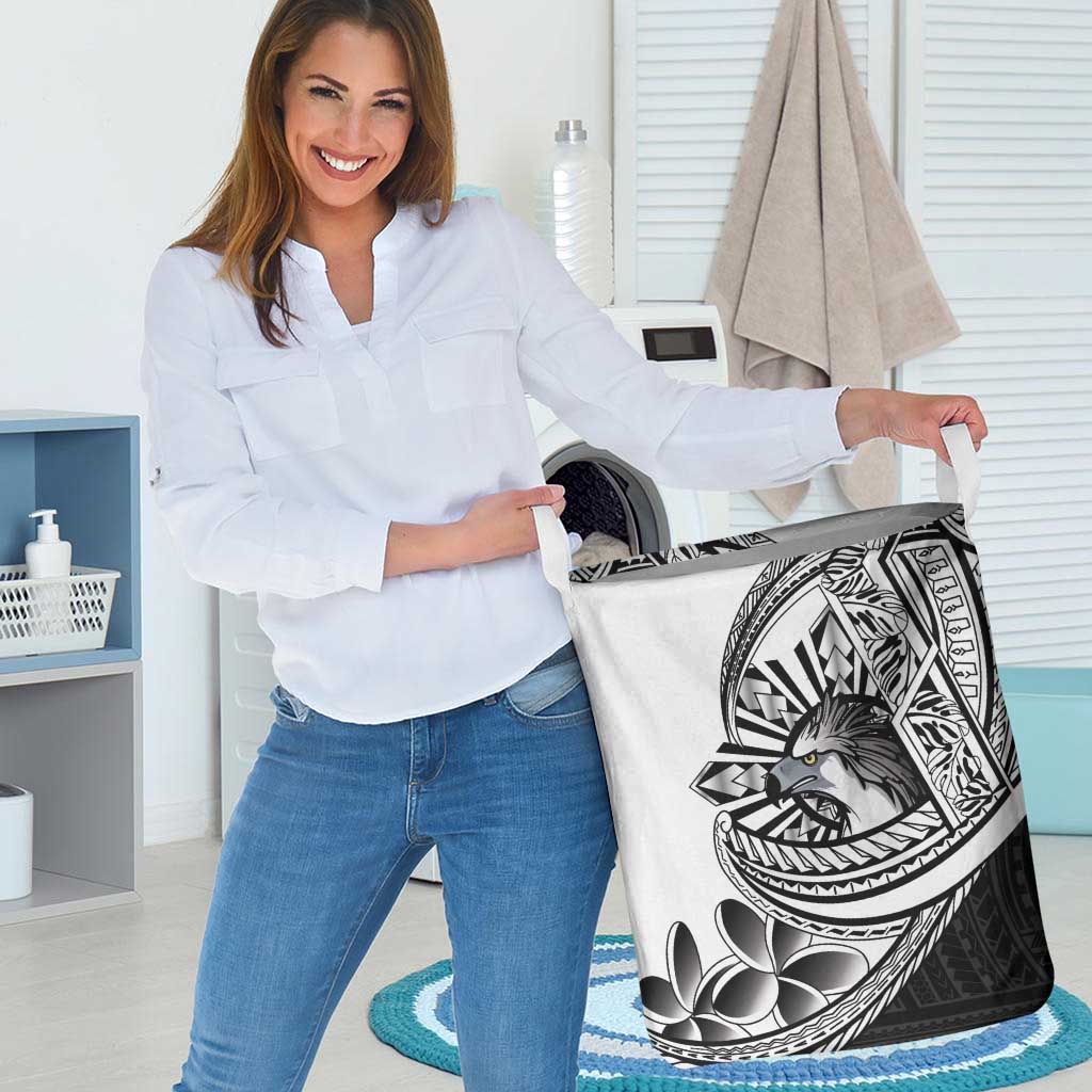Philippines Eagle Sun Laundry Basket Filipino Agila Polynesian Tattoo Black Color LT14 - Polynesian Pride