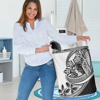 Philippines Eagle Sun Laundry Basket Filipino Agila Polynesian Tattoo Black Color LT14 - Polynesian Pride