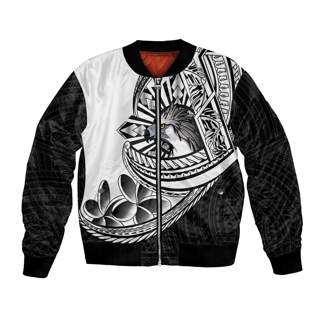Philippines Eagle Sun Bomber Jacket Filipino Agila Polynesian Tattoo Black Color LT14 Unisex Black - Polynesian Pride