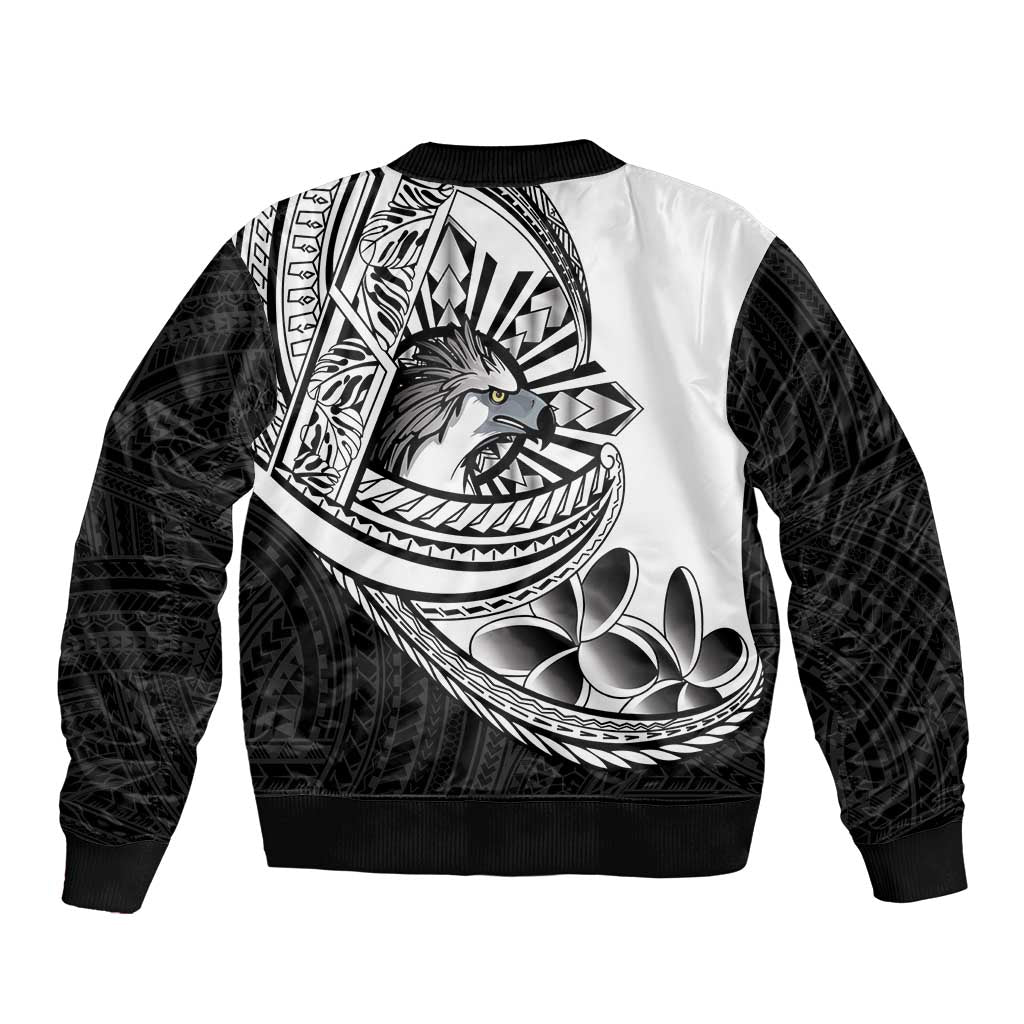 Philippines Eagle Sun Bomber Jacket Filipino Agila Polynesian Tattoo Black Color LT14 - Polynesian Pride