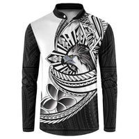 Philippines Eagle Sun Button Sweatshirt Filipino Agila Polynesian Tattoo Black Color LT14 Black - Polynesian Pride