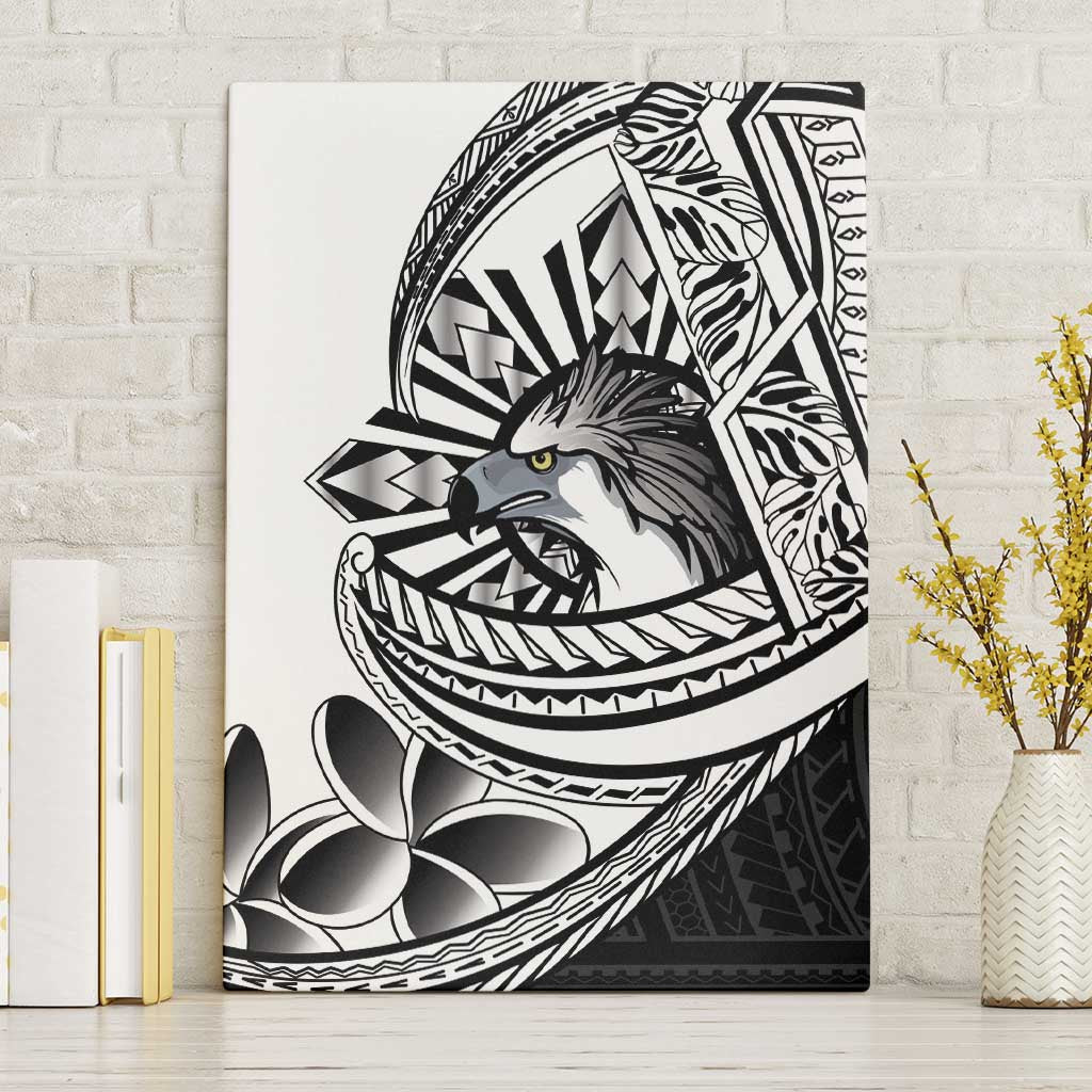 Philippines Eagle Sun Canvas Wall Art Filipino Agila Polynesian Tattoo Black Color LT14 Without Frame Black - Polynesian Pride