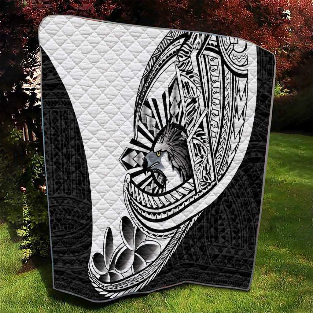 Philippines Eagle Sun Quilt Filipino Agila Polynesian Tattoo Black Color LT14 - Polynesian Pride